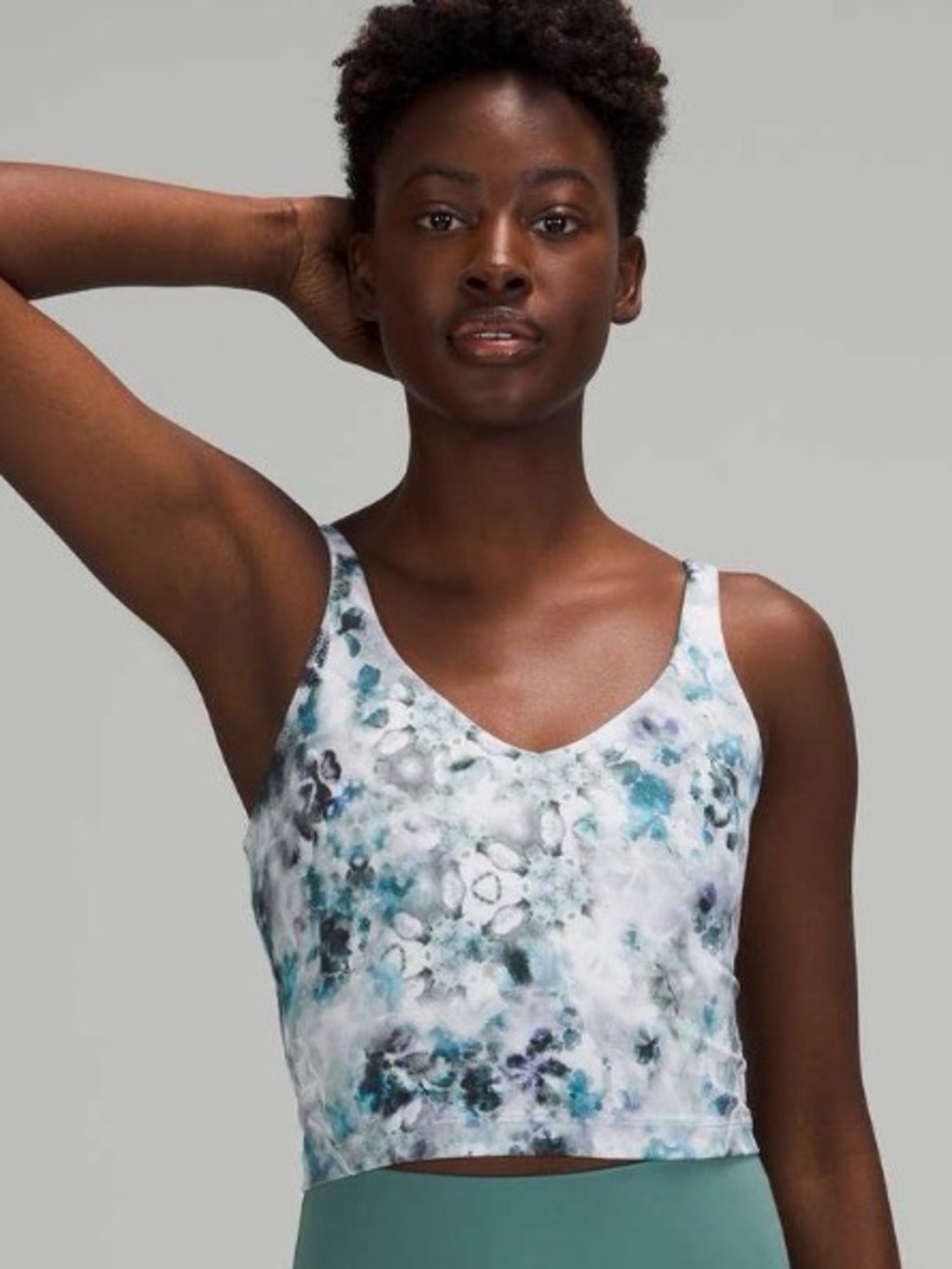 Lululemon Align Tank Kaleidofloral Multicolor Blue Green Watercolor Sz 2 Yoga
